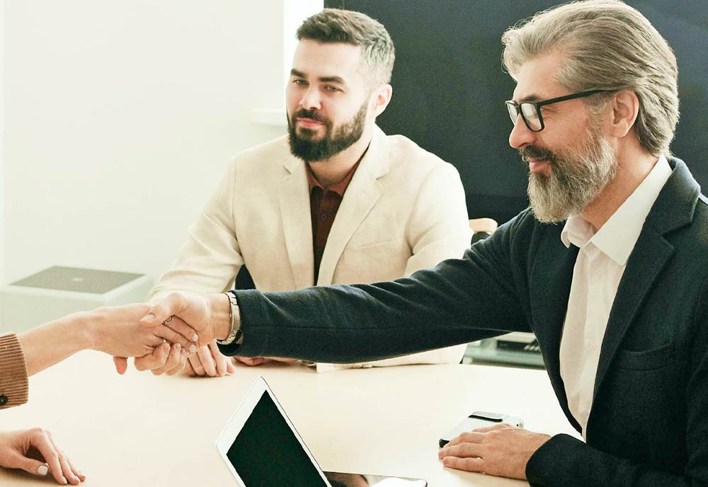 Business handshake